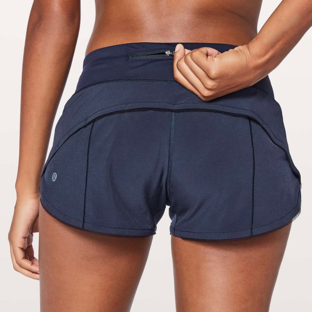 Navy blue lululemon shorts, 2.5 inch, size 0